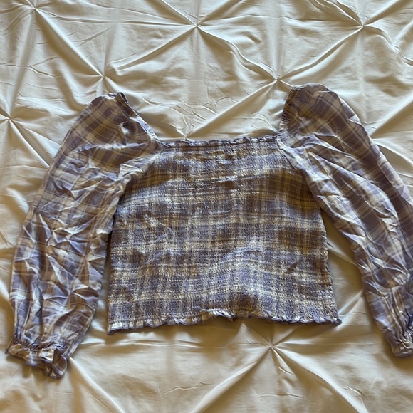 Almost Famous lavender and white top. - Picture 7 of 8